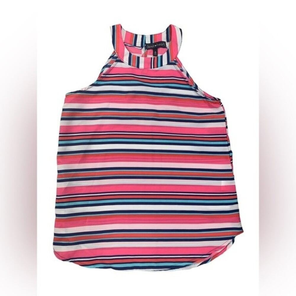 Derek Heart Tank Blouse Multicolor Stripe Women's Size Small